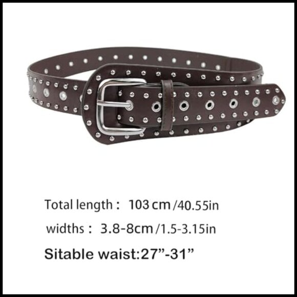 Vintage Wide Belt with Metal Buckle Punk Fashion PU Leather Belt main image 7